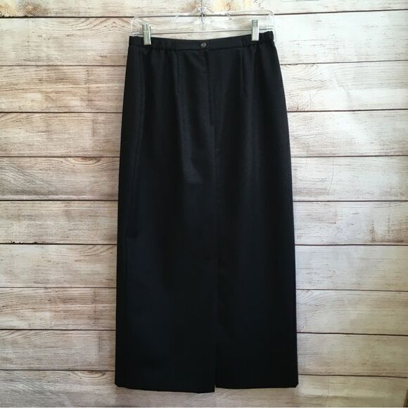 NEW WITHOUT TAGS SAG HARBOR WOOL MAXI SKIRT IN BLACK - Picture 5 of 7